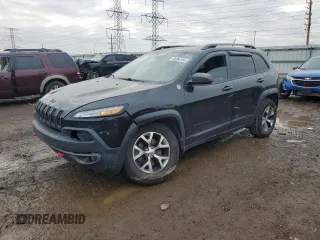 2015 Jeep Cherokee Trailhawk z VIN 1C4PJMBS9FW754795, wystawiony jako Copart lot #86364154 z przebiegiem 125 416 mil mil oraz Szkoda całkowita • Salvage title. Historia ofert i sprzedaży dostępna na DreamBid. Obrazek 1.