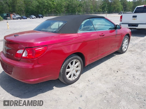 2008 Chrysler Sebring Touring with VIN 1C3LC55R08N129058, listed as a IAAI auction lot 42172905 with 51,964 mi miles and . Bid and sale history available at DreamBid. Image 4.