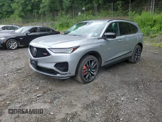 2023 Acura MDX Type S w/Advance Package with VIN 5J8YD8H84PL003381, listed as a Copart auction lot 58864114 with 27,124 mi miles and Salvage Title. Bid and sale history available at carsss.com. Image 1.