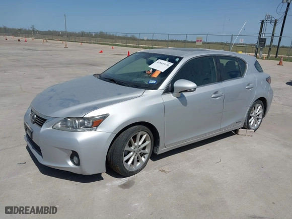 2012 Lexus CT 200h with VIN JTHKD5BH5C2115729, listed as a IAAI auction lot 41861970 with 109,760 mi miles. Bid and sale history available at carsss.com. Image 18.