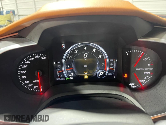 2019 Chevrolet Corvette Grand Sport 2LT with VIN 1G1YY2D71K5104106, listed as a Copart auction lot 75502304 with 35,349 mi miles and Clean Title. Bid and sale history available at carsss.com. Image 8.