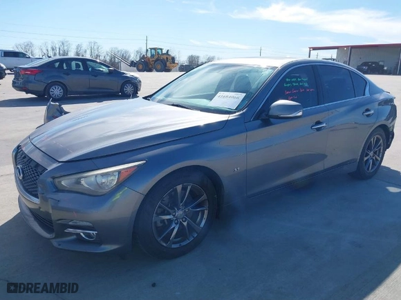 2015 Infiniti Q50 Premium with VIN JN1BV7AP0FM355933, listed as a IAAI auction lot 41684066 with 116,230 mi miles. Bid and sale history available at carsss.com. Image 2.