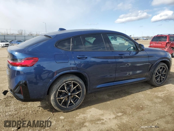 2025 BMW X4 xDrive30i with VIN 5UX33DT05S9Y19798, listed as a Copart auction lot 51861845 with 718 mi miles and Salvage Title. Bid and sale history available at carsss.com. Image 3.
