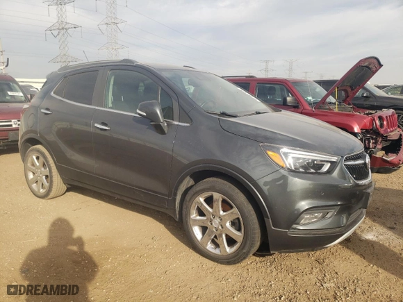 2017 Buick Encore Premium with VIN KL4CJDSB6HB019968, listed as a Copart auction lot 77191134 with 91,980 mi miles and Salvage Title. Bid and sale history available at carsss.com. Image 4.