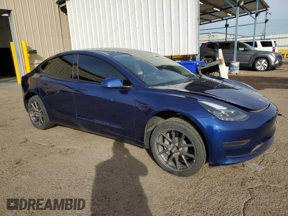 2023 Tesla Model 3 with VIN 5YJ3E1EA5PF449028, listed as a Copart auction lot 88924805 with 55,350 mi miles and Clean Title. Bid and sale history available at DreamBid. Image 4.