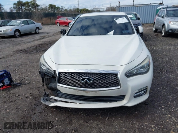 2014 Infiniti Q50 Premium with VIN JN1BV7AR9EM701624, listed as a IAAI auction lot 41711699 with 119,418 mi miles. Bid and sale history available at carsss.com. Image 12.
