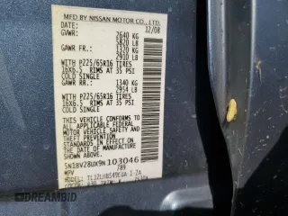 2009 Nissan Quest with VIN 5N1BV28UX9N103046, listed as a Copart auction lot 56818474 with 240,302 mi miles and Salvage Title. Bid and sale history available at carsss.com. Image 15.