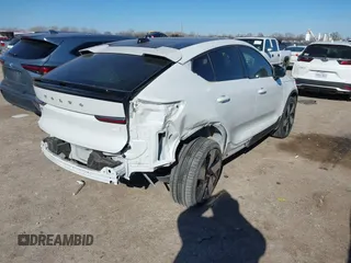 2023 Volvo C40 Ultimate with VIN YV4ED3GM0P2047030, listed as a IAAI auction lot 41343718 with 10,888 mi miles and . Bid and sale history available at DreamBid. Image 4.