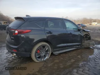 2021 Acura RDX w/A-Spec Package with VIN 5J8TC2H63ML042502, listed as a Copart auction lot 46629475 with 49,432 mi miles and Salvage Title. Bid and sale history available at carsss.com. Image 3.