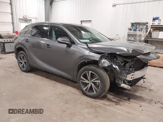 2023 Lexus RX with VIN 2T2BAMBA3PC001156, listed as a IAAI auction lot 41232845 with 27,186 mi miles. Bid and sale history available at carsss.com. Image 1.