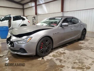 2015 Maserati Ghibli with VIN ZAM57XSA9F1139302, listed as a Copart auction lot 89150315 with 79,007 mi miles and Salvage Title. Bid and sale history available at carsss.com. Image 1.