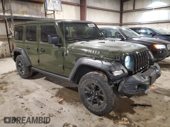 2021 Jeep Wrangler Unlimited Sport S с VIN 1C4HJXDG1MW761204, выставлен на аукционе Copart как лот 89063655 с пробегом 117 490 миль миль и Списание • Salvage title. История ставок и продаж доступна на DreamBid. Изображение 4.