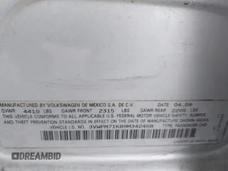 2009 Volkswagen Jetta SE с VIN 3VWPM71K89M342458, выставлен на аукционе IAAI как лот 42269467 с пробегом 186 065 миль миль и . История ставок и продаж доступна на DreamBid. Изображение 9.