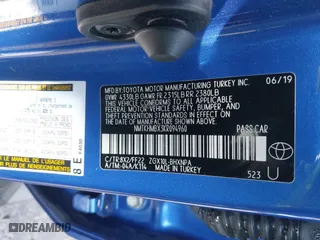 2019 Toyota C-HR XLE with VIN NMTKHMBX3KR094960, listed as a IAAI auction lot 41680584 with 88,586 mi miles. Bid and sale history available at carsss.com. Image 9.
