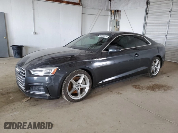 2019 Audi A5 Premium Plus with VIN WAUTNAF54KA008183, listed as a Copart auction lot 50423625 with 50,476 mi miles and Salvage Title. Bid and sale history available at DreamBid. Image 1.