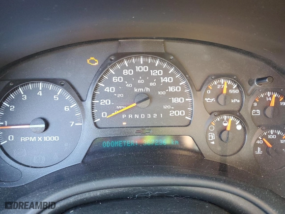 2008 Chevrolet TrailBlazer LT with VIN 1GNET13M582241531, listed as a Copart auction lot 48310125 with 367,236 mi miles and Salvage Title. Bid and sale history available at carsss.com. Image 9.