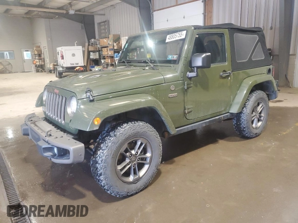 2016 Jeep Wrangler Sahara с VIN 1C4AJWBG5GL221617, выставлен на аукционе Copart как лот 48805755 с пробегом 70 883 миль миль и Списание • Salvage title. История ставок и продаж доступна на DreamBid. Изображение 1.