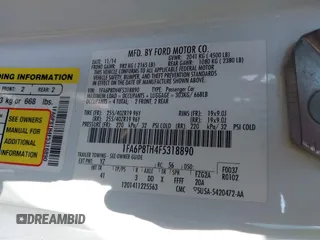 2015 Ford Mustang EcoBoost с VIN 1FA6P8TH4F5318890, выставлен на аукционе IAAI как лот 42427160 с пробегом 52 051 миль миль и . История ставок и продаж доступна на DreamBid. Изображение 9.