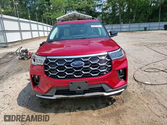 2025 Ford Explorer Platinum с VIN 1FMWK8HCXSGC02495, выставлен на аукционе Copart как лот 62073755 с пробегом 1 042 миль миль и Списание • Salvage title. История ставок и продаж доступна на DreamBid. Изображение 14.