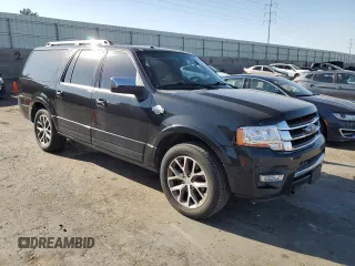 2015 Ford Expedition Max XLT with VIN 1FMJK1JT7FEF43088, listed as a Copart auction lot 64259455 with 135,522 mi miles and Salvage title. Bid and sale history available at DreamBid. Image 4.