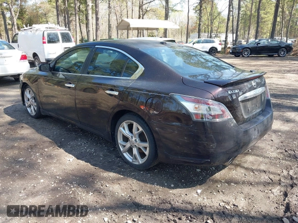 2012 Nissan Maxima SV with VIN 1N4AA5AP1CC830876, listed as a IAAI auction lot 41926273 with 252,732 mi miles and . Bid and sale history available at DreamBid. Image 3.