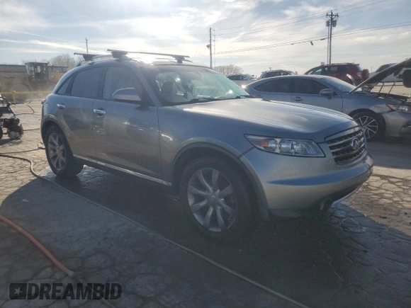 2008 Infiniti FX with VIN JNRAS08U48X101003, listed as a Copart auction lot 46647725 with 208,768 mi miles and Salvage title. Bid and sale history available at DreamBid. Image 4.