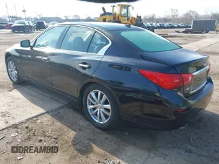 2014 Infiniti Q50 Sport with VIN JN1BV7AR2EM705059, listed as a IAAI auction lot 42019066 with 61,012 mi miles and . Bid and sale history available at carsss.com. Image 3.