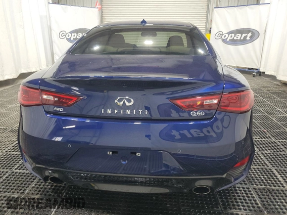 2022 Infiniti Q60 Luxe with VIN JN1EV7KL9NM630223, listed as a Copart auction lot 57433205 with 25,730 mi miles and Clean title. Bid and sale history available at DreamBid. Image 6.
