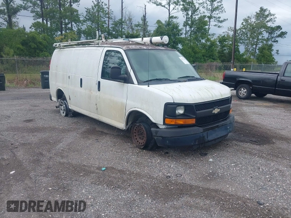 2014 Chevrolet Express Cargo with VIN 1GCSGAFX0E1110921, listed as a IAAI auction lot 42737205 with 177,631 mi miles and . Bid and sale history available at DreamBid. Image 1.
