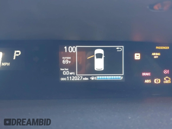 2018 Toyota Prius One with VIN JTDKDTB33J1599980, listed as a IAAI auction lot 42057855 with 112,027 mi miles and . Bid and sale history available at DreamBid. Image 7.