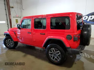 2025 Jeep Wrangler Sahara with VIN 1C4PJXEN0SW589298, listed as a Copart auction lot 61721585 with 105 mi miles and Clean title. Bid and sale history available at DreamBid. Image 2.