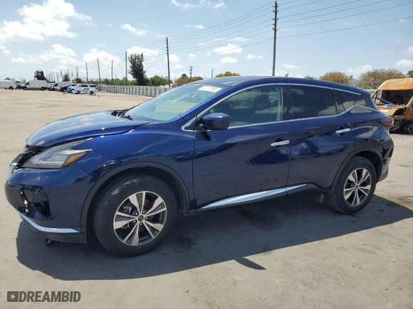 2023 Nissan Murano S with VIN 5N1AZ2AJ5PC138537, listed as a Copart auction lot 52157095 with 37,567 mi miles and Salvage Title. Bid and sale history available at carsss.com. Image 1.