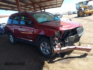 2015 Jeep Compass Sport with VIN 1C4NJCBA8FD413229, listed as a IAAI auction lot 41873161 with 72,976 mi miles. Bid and sale history available at carsss.com. Image 1.