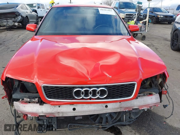 2001 Audi S4 with VIN WAURD68D71A011267, listed as a IAAI auction lot 41593465 with 201,666 mi miles. Bid and sale history available at carsss.com. Image 13.