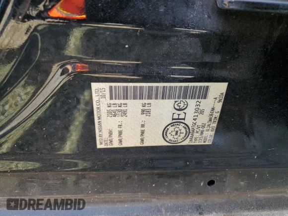 2016 Nissan Maxima S with VIN 1N4AA6AP7GC413032, listed as a Copart auction lot 62528465 with 99,447 mi miles and Salvage title. Bid and sale history available at DreamBid. Image 12.