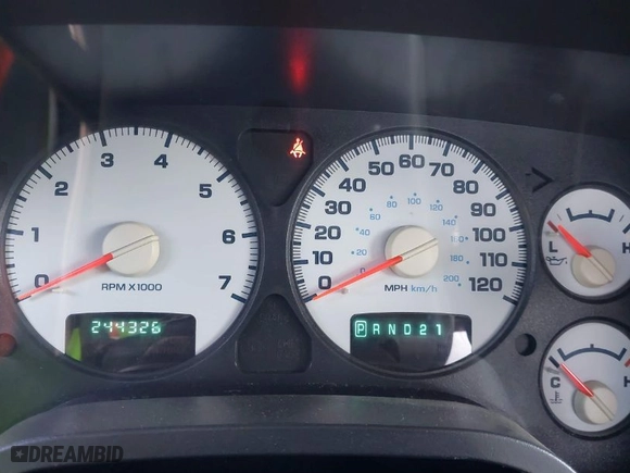 2004 Dodge Ram 1500 SLT with VIN 1D7HA18N44S754007, listed as a IAAI auction lot 41921260 with 244,326 mi miles. Bid and sale history available at carsss.com. Image 7.