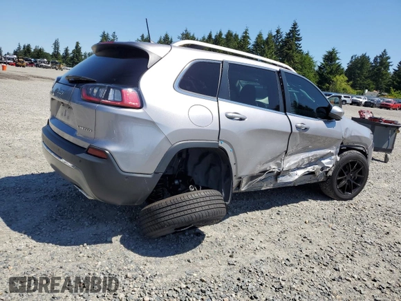 2019 Jeep Cherokee Limited with VIN 1C4PJMDN2KD179839, listed as a Copart auction lot 58599435 with 72,675 mi miles and Salvage title. Bid and sale history available at DreamBid. Image 3.
