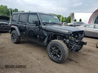 2022 Jeep Wrangler Unlimited Willys with VIN 1C4HJXDN4NW130060, listed as a Copart auction lot 58539485 with 39,930 mi miles and Salvage title. Bid and sale history available at DreamBid. Image 4.