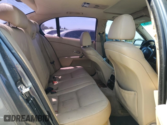 2006 BMW 5 Series 525i with VIN WBANE535X6CK91543, listed as a Copart auction lot 54925235 with 257,674 mi miles and Salvage Title. Bid and sale history available at DreamBid. Image 10.