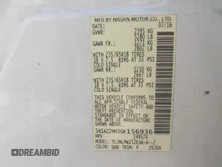 2016 Nissan Murano Platinum с VIN 5N1AZ2MH3GN156936, выставлен на аукционе IAAI как лот 41825527 с пробегом 250 786 миль миль и . История ставок и продаж доступна на DreamBid. Изображение 9.
