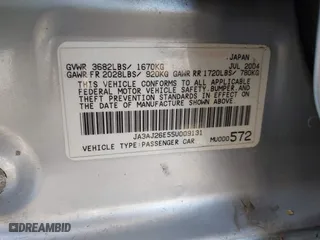 2005 Mitsubishi Lancer ES with VIN JA3AJ26E55U009131, listed as a IAAI auction lot 41980014 with 227,805 mi miles. Bid and sale history available at carsss.com. Image 9.