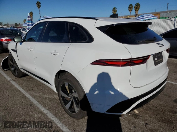 2024 Jaguar F-Pace R-Dynamic S with VIN SADCT2EX6RA736099, listed as a Copart auction lot 77834374 with 12,323 mi miles and Salvage title. Bid and sale history available at DreamBid. Image 2.