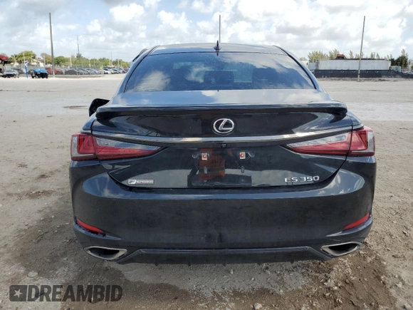 2020 Lexus ES 350 F Sport with VIN 58AGZ1B15LU079327, listed as a Copart auction lot 51901945 with 85,505 mi miles and Non repairable. Bid and sale history available at DreamBid. Image 6.