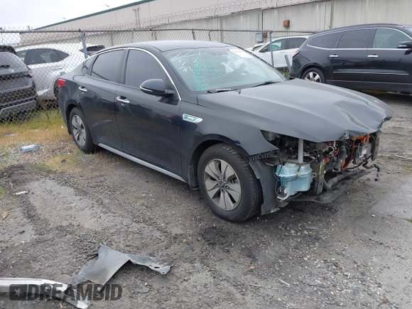2017 Kia Optima Hybrid with VIN KNAGT4LEXH5014570, listed as a IAAI auction lot 41910017 with 126,532 mi miles. Bid and sale history available at carsss.com. Image 1.