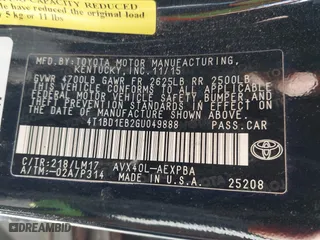 2016 Toyota Avalon Hybrid XLE Premium with VIN 4T1BD1EB2GU049888, listed as a IAAI auction lot 41421165 with 56,426 mi miles. Bid and sale history available at carsss.com. Image 9.