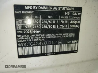 2019 Mercedes-Benz GLA 250 z VIN WDCTG4GB2KU015466, wystawiony jako Copart lot #55233705 z przebiegiem 67 031 mil mil oraz Szkoda całkowita • Salvage title. Historia ofert i sprzedaży dostępna na DreamBid. Obrazek 13.