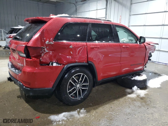 2018 Jeep Grand Cherokee Trailhawk with VIN 1C4RJFLG1JC408278, listed as a Copart auction lot 43162705 with NaN miles and Salvage Title. Bid and sale history available at carsss.com. Image 3.