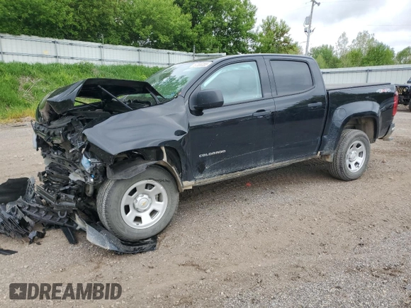 2022 Chevrolet Colorado 4WD Work Truck with VIN 1GCGTBEN2N1321979, listed as a Copart auction lot 57355355 with 20,570 mi miles and Non repairable. Bid and sale history available at DreamBid. Image 1.