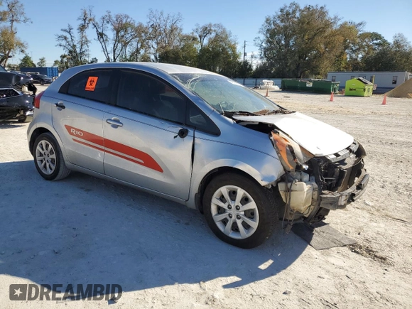 2016 Kia Rio LX with VIN KNADM5A36G6638950, listed as a Copart auction lot 48258865 with 96,382 mi miles and Salvage Title. Bid and sale history available at carsss.com. Image 4.