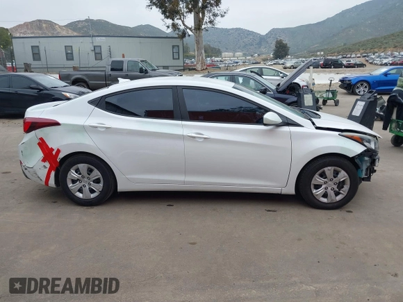 2016 Hyundai Elantra SE with VIN 5NPDH4AE6GH775864, listed as a IAAI auction lot 41870980 with 110,886 mi miles. Bid and sale history available at carsss.com. Image 13.
